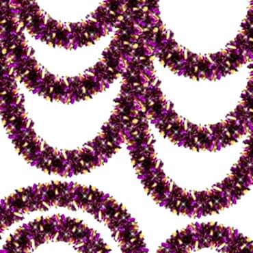 Mor Turuncu Garland Çift Renk Sim Süs 