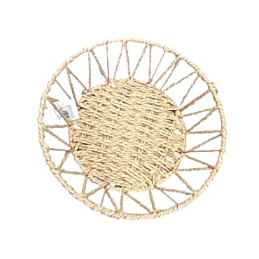 Doğal Örgü Yuvarlak Sepet