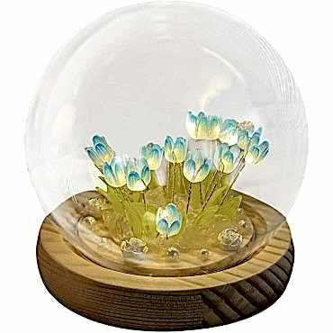 LED Işıklı Lale Cam Küre 