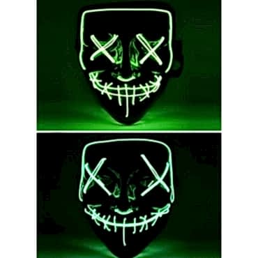 LED Işıklı Yeşil Maske
