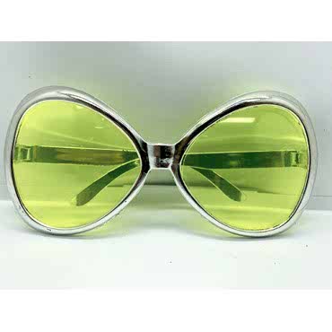 Gümüş Renk Yeşilçam Nostalji 80li Yıllar 90lı Yıllar Parti Gözlüğü  7x16 cm