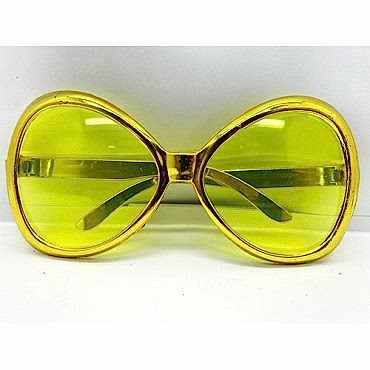 Altın Renk Yeşilçam Nostalji 80li Yıllar 90lı Yıllar Parti Gözlüğü  7x16 cm