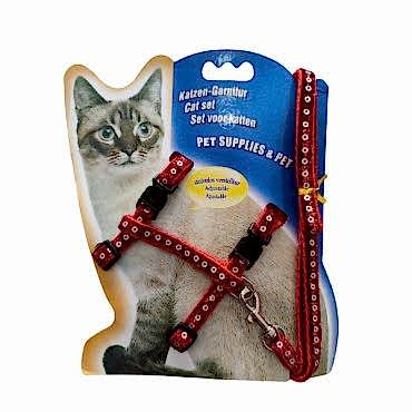 Parlak Kedi Gezdirme Göğüs Tasması