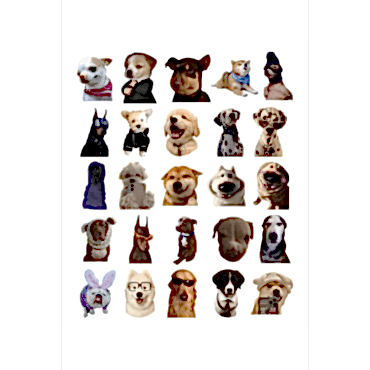 Sevimli Köpek Çıkartmaları Laptop Notebook Tablet Sticker Seti