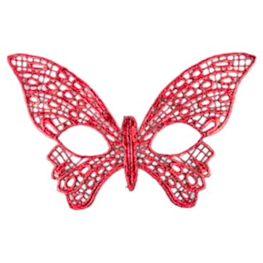 Kırmızı Dantel Masquerade Maskesi 7 No