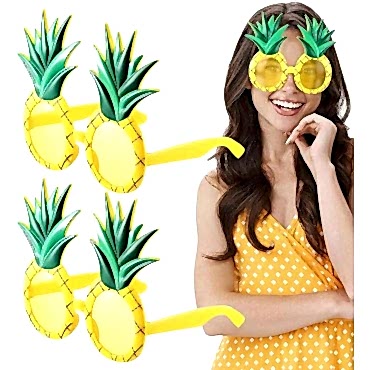 Tropikal Hawaii Ananas Şekilli Parti Gözlüğü 