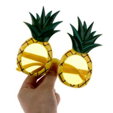 Tropikal Hawaii Ananas Şekilli Parti Gözlüğü 