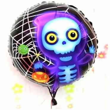 Halloween İskelet Hayalet Folyo Balon 18 inç