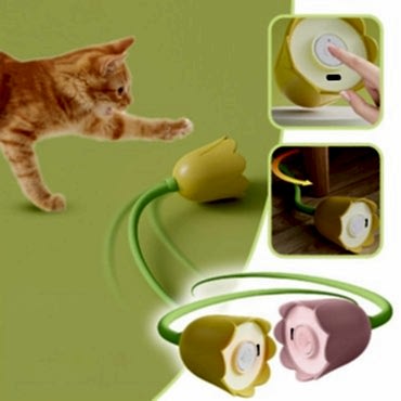 Hareketli Çiçek Kedi Oyuncağı