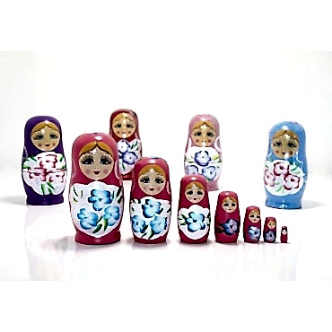 7'li Ahşap Matruşka 