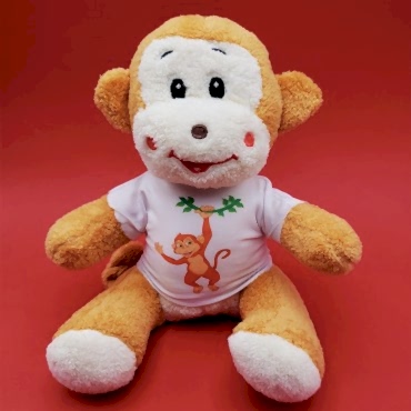 Tişörtlü Sevimli Peluş Maymun 