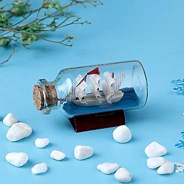 Mini Boy Şişe İçerisinde Gemi Maketi