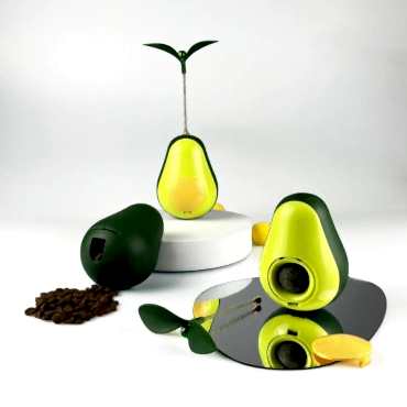 Avokado Şeklinde Kedi Naneli ve Mama Hazneli Kedi Oyuncağı 