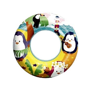 Sevimli Hayvanlar Desenli Çocuk Deniz Simidi (3-6 Yaş)