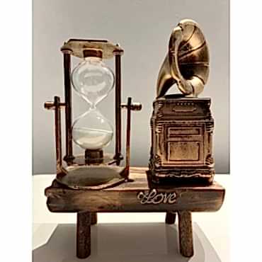 Gramofon Biblolu Kum Saati 