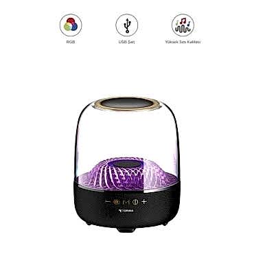 D33 Siyah Taşınabilir Kablosuz Bluetooth Hoparlör 