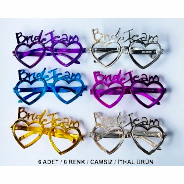Kalpli Bride Team Gözlük Seti 6 Renk