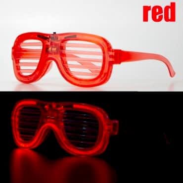 Kırmızı Led Işıklı Parti Gözlüğü - Neon 3 Modlu
