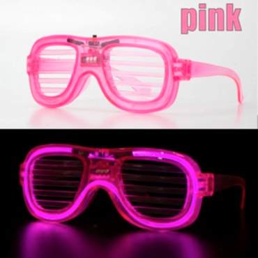 Pembe Led Işıklı Parti Gözlüğü - Neon 3 Modlu