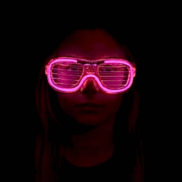 Pembe Led Işıklı Parti Gözlüğü - Neon 3 Modlu