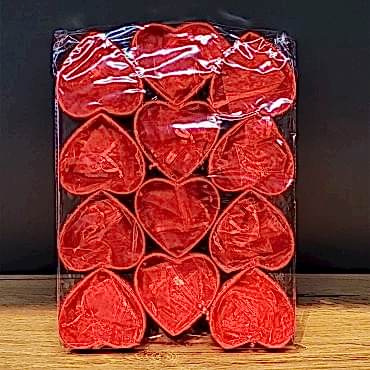 Kırmızı Kalpli Tül Kese