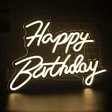 Happy Birthday Yazılı Neon Led Işık 