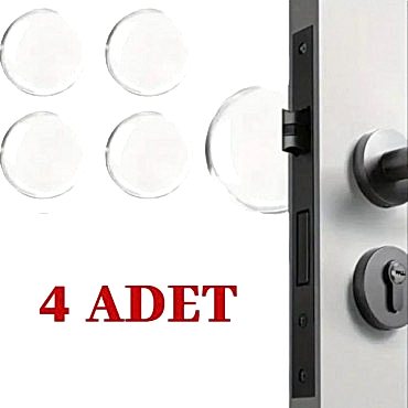 Şeffaf Silikon Mobilya ve Kapı Durdurucu Darbe Pedi 4'lü Set