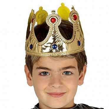 Altın Renk Eva Malzemeden İmal Çocuk Kral Tacı 57 cm