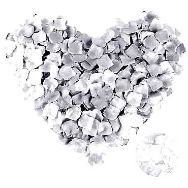 Beyaz Renk Gül Yaprağı - 1 Paket 100 Adet