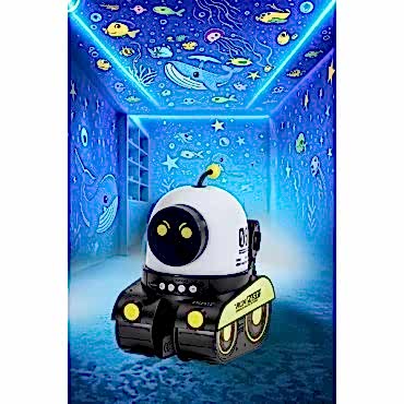 Robot Tasarımlı Projektör Gece Lambası 