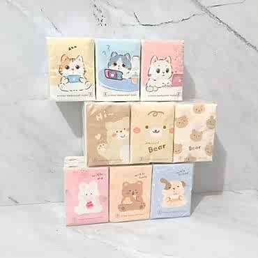 Sevimli Figürlü Çocuk Mendili 9'lu Paket 