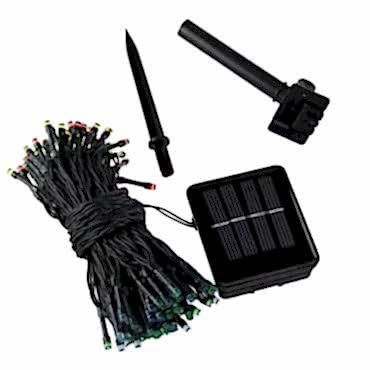 Solar Siyah Kablo Bahçe Aydınlatması 