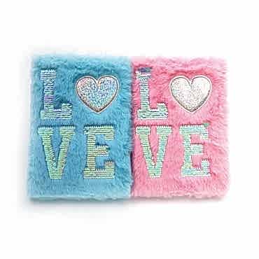 LOVE Tasarımlı Peluş Hatıra Defteri 