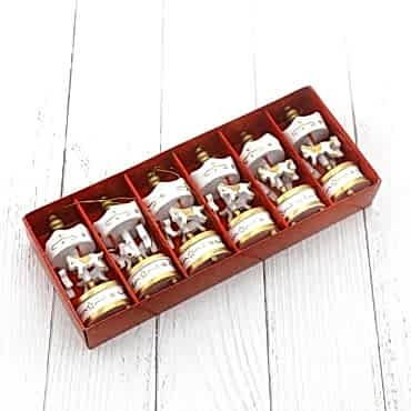 Toptan Dekoratif 6'lı Beyaz Mini Atlı Karınca