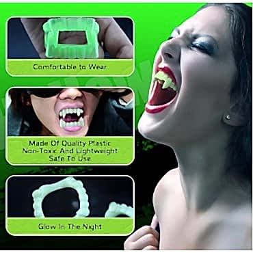 Fosforlu Çift Damak Takma Vampir Dişi