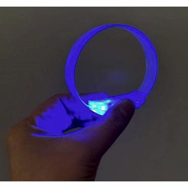 3 Modlu Pilli LED Işıklı Esnek Parti Bilekliği Mavi