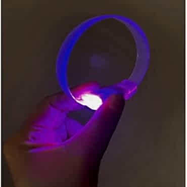 3 Modlu Pilli LED Işıklı Esnek Parti Bilekliği Mor