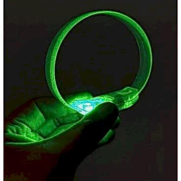 3 Modlu Pilli LED Işıklı Esnek Parti Bilekliği Yeşil