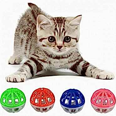 4'lü Çıngıraklı Top Kedi Oyuncağı