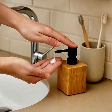 Büyük Ahşap Sıvı Sabunluk