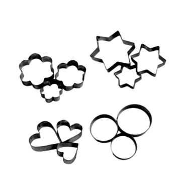 12 Adet Paslanmaz Çelik Kurabiye Kalıbı Seti 