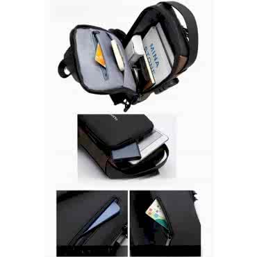 Powerbank Destekli Erkek Ön Göğüs Çantası 