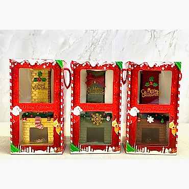 Noel Temalı Polyester Şömine Tütsülük 