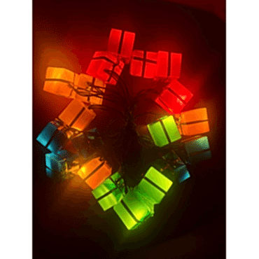 4 Metre 20 Led Pilli 2 Kademeli Hediye Kutusu Led Işık 
