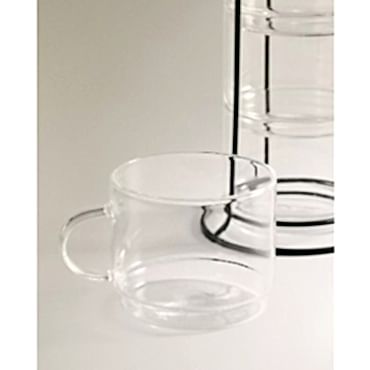 Standlı Borosilikat 4'lü Fincan Seti 