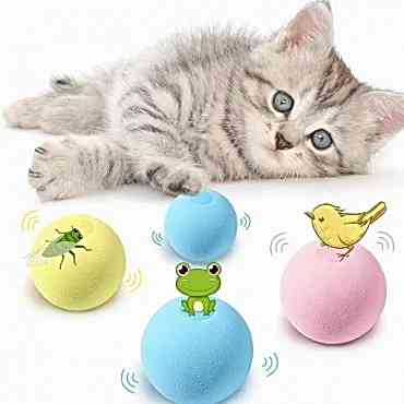 Kedi Otlu 3 Sesli İnteraktif Top Kedi Oyuncağı