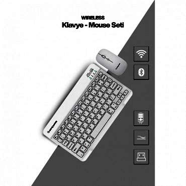 Beyaz Kablosuz Klavye Ve Mouse Seti