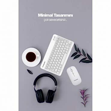Beyaz Kablosuz Klavye Ve Mouse Seti