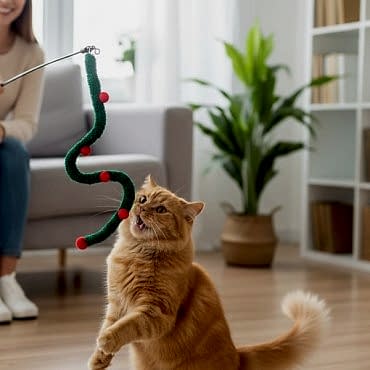 Süs Tasarımlı Kedi Oltası 