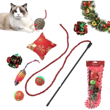 Yılbaşı Konseptli Kedi Oyuncak Seti 